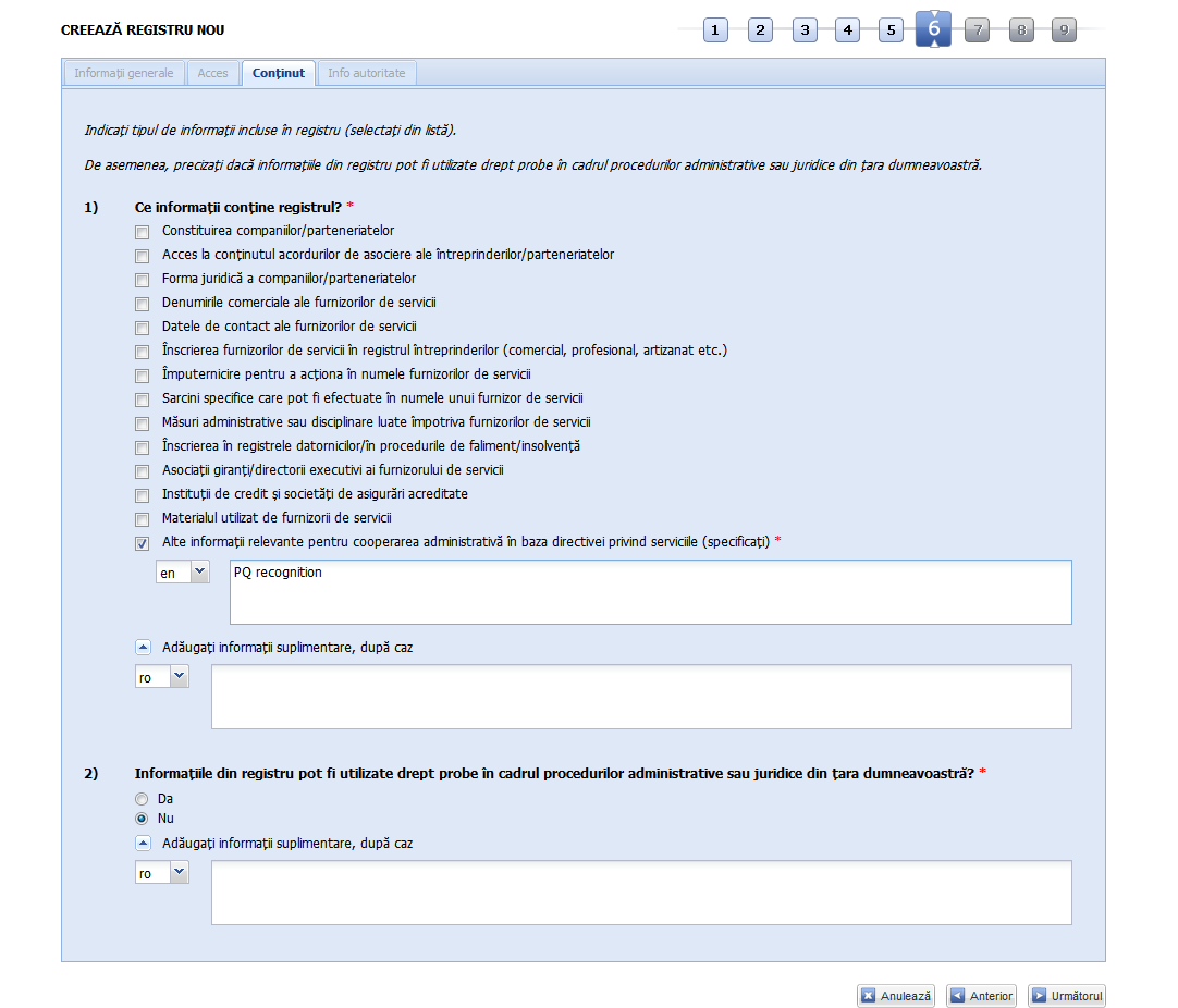 Registre - Adaugă registru - Conţinut 1-2 - completat versiunea 6.1