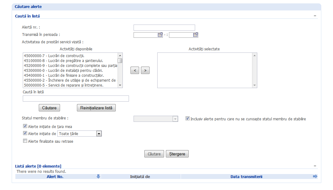 Alerte - Caută versiunea 6.1