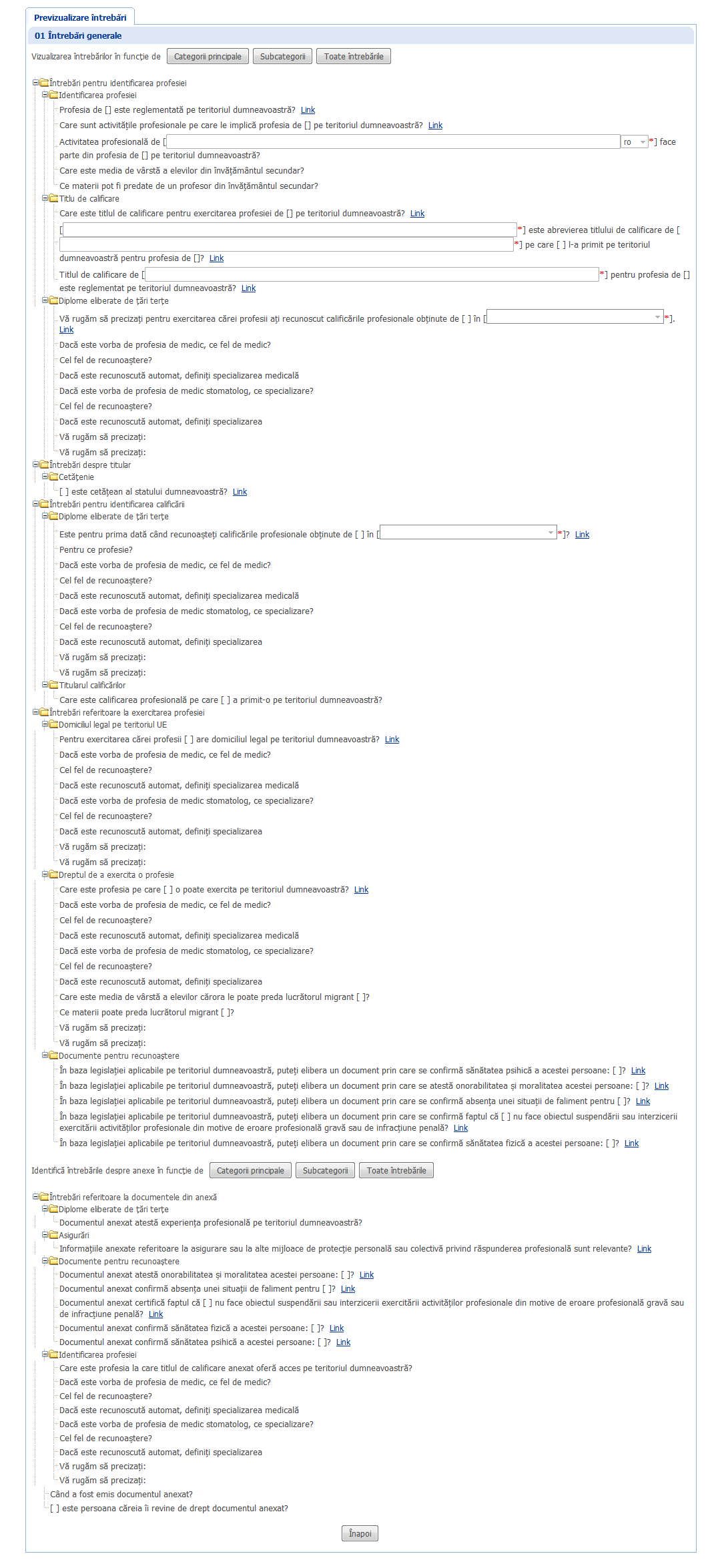 Previzualizare întrebări generale versiunea 6.1 Previzualizare întrebări generale versiunea 6.1